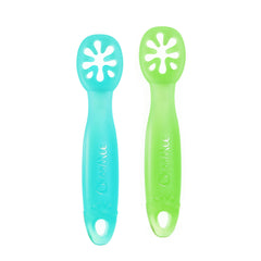 FlexiDip Baby Learning Utensil | 2 CT | Aqua Green