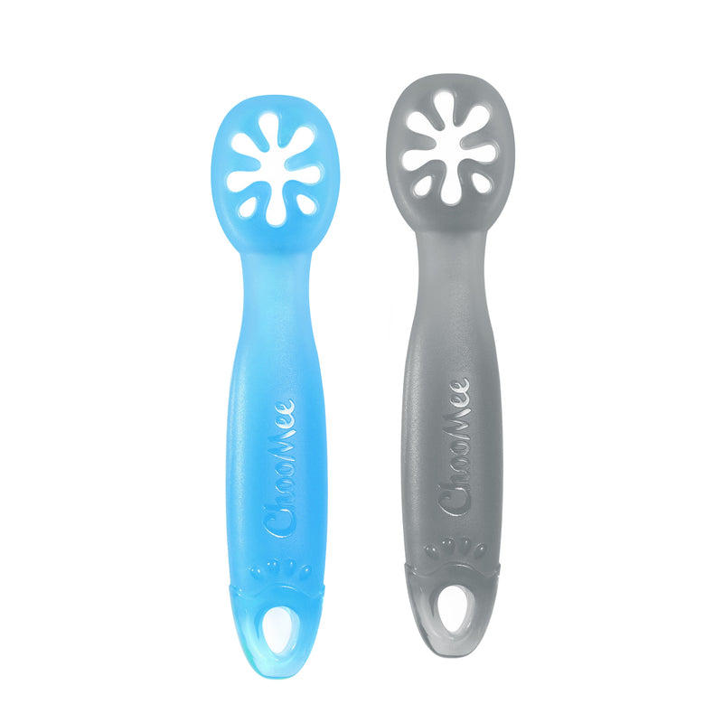 FlexiDip Learning Utensil | 2 CT | Blue Grey