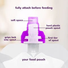 SoftSip Food Pouch Silicone Tops - 2 CT | Red Purple
