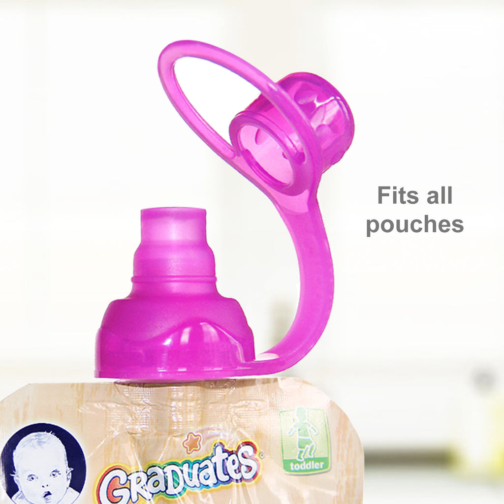 SoftSip Baby Food Pouch Silicone Tops + Travel Case