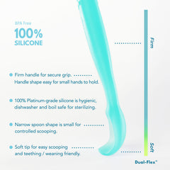 FirstSpoon Learning Utensil Baby | 2 CT | Aqua Green