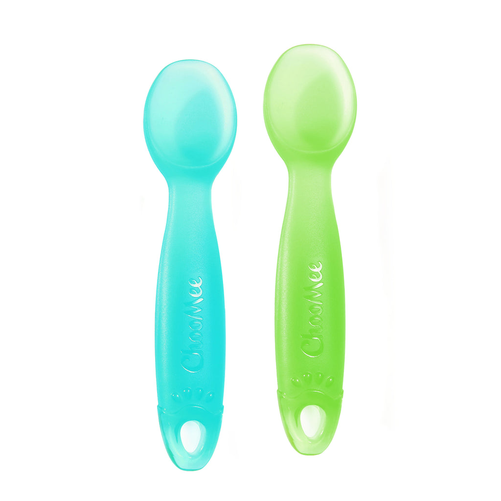 FirstSpoon Learning Utensil Baby | 2 CT | Aqua Green