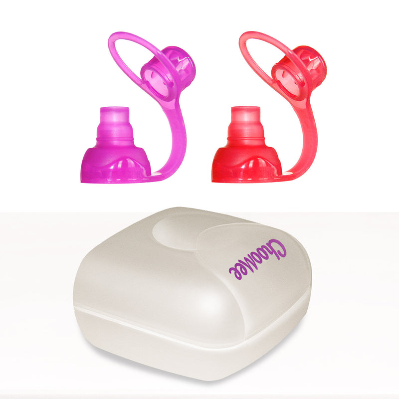 SoftSip Food Pouch Silicone Tops + Case | White, 2 CT